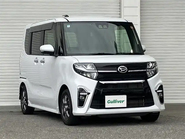 ダイハツ タント カスタム X 高知県 2022(令4)年 5.3万km シャイニングホワイトパール 純正ナビ/メモリナビ/フルセグテレビ/バックカメラ/アイドリングストップ/両側パワースライドドア/ETC/Bluetooth接続/横滑り防止装置/ABS/盗難防止装置/オートライト/オートマチックハイビーム/衝突被害軽減システム