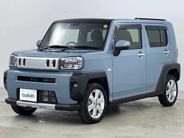 ダイハツ タフト G ターボ クロムベンチャー 道央・札幌 2021(令3)年 1.7万km レイクブルーメタリック ・純正ナビ（CD＆DVD＆USB＆BT＆ipod＆SD）/・バックカメラ/・スマートアシスト/・横滑り防止/・衝突被害軽減ブレーキ/・アイドリングストップ/・コーナーセンサー/・レーダークルーズコントロール/・サンルーフ/・前席シートヒーター/・ステアリングスイッチ/・ETC/・電格ミラー/・ドアバイザー/・オートライト/・LEDライト/・スマートキー/・保証書/・取扱説明書