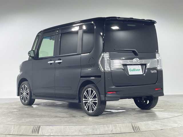 ダイハツ タント カスタム RS トップED SA Ⅲ 福岡県 2018(平30)年 5.4万km ブラックマイカメタリック 社外ナビ/Bluetooth/フルセグTV/CD/DVD/両側パワースライドドア/全周囲カメラ/衝突被害軽減ブレーキ/コーナーセンサー/横滑り防止装置/アイドリングストップ/シートヒーター/オートエアコン/スマートキー/純正15インチアルミホイール/LEDオートライト/オートマチックハイビーム/電動格納ミラー