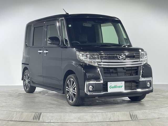 ダイハツ タント カスタム RS トップED SA Ⅲ 福岡県 2018(平30)年 5.4万km ブラックマイカメタリック 社外ナビ/Bluetooth/フルセグTV/CD/DVD/両側パワースライドドア/全周囲カメラ/衝突被害軽減ブレーキ/コーナーセンサー/横滑り防止装置/アイドリングストップ/シートヒーター/オートエアコン/スマートキー/純正15インチアルミホイール/LEDオートライト/オートマチックハイビーム/電動格納ミラー
