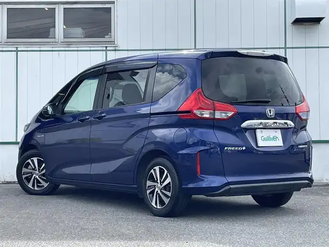ホンダ フリード＋ ハイブリット EX 山梨県 2018(平30)年 6.7万km コバルトブルーパール 純正メモリナビ(VXM-165VFi)/純正CD/DVD/SD/Bluetooth接続/フルセグTV/バックカメラ/両側電動スライドドア/ETC/前後ドライブレコーダー/前席シートヒーター/ハーフレザー調シート/アダプティブクルーズコントロール/スペアキー1本/保証書