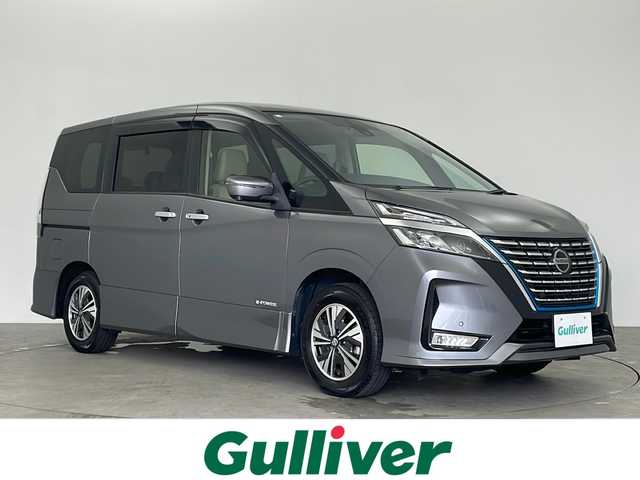 日産 セレナ e－パワー ハイウェイスター V 鹿児島県 2020(令2)年 5.9万km ダークメタルグレー 純正10インチナビ/（AM/FM/CD/DVD/Bluetooth）/フリップダウンモニター/フルセグTV/ETC/プロパイロット/エマージェンシーブレーキ/アラウンドビューモニター/両側パワースライドドア/前後ドライブレコーダー/純正LEDヘッドライト/フォグライト/ブラインドスポットモニター/クリアランスソナー/スマートキー