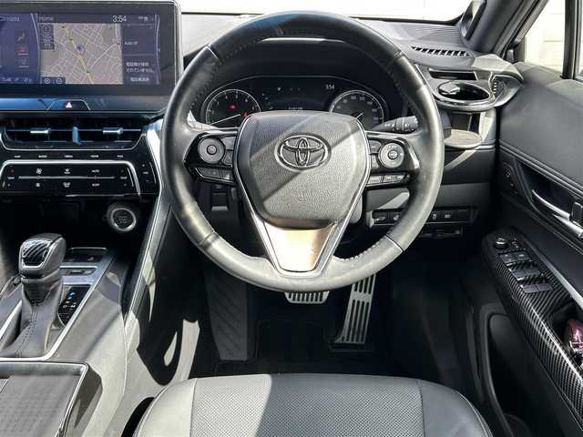 トヨタ ハリアー Z レザーパッケージ 福岡県 2021(令3)年 3.2万km プレシャスブラックパール MODELLISTAエアロ（フロント/サイド/リア）/JBLプレミアムサウンド/12.3インチ純正ディスプレイオーディオ/　（AM/FM/Bluetooth/Miracast/フルセグTV/ナビキット）/バックカメラ/全方位カメラ/トヨタセーフティーセンス/・プリクラッシュセーフティ/・オートマチックハイビーム/・ロードサインアシスト/・レーダークルーズコントロール/・先行車発進告知機能/オートライト/コーナーセンサー/クリアランスソナー/ブラインドスポッドモニター/リヤクロストラフィックアラート/横滑り防止装置/レオニス・19インチAW/黒色レザーシート/パワーシート（D/N）/シートヒーター/ベンチレーター（D/N）/ポジションメモリ（D席）/ヘッドアップディスプレイ/ステアリングヒーター/パワーバックドア/ビルトインETC2.0/録画機能付きデジタルインナーミラー/YUPITERU・前後360度ドライブレコーダー【ZQ-30R】/純正フロアマット/ドアバイザー/ISOFIX/USB端子×4/盗難防止装置/プッシュスタート/スペアキー×1/保証書/取扱説明書/ナビ取扱説明書