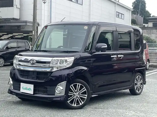 ダイハツ タント カスタム RS 熊本県 2015(平27)年 12.1万km ナイトシャドーパープルクリスタルM ワンオーナー/プッシュスタート/純正ナビ/（CD・DVD・フルセグTV・BTオーディオ・SD）/バックカメラ/ドライブレコーダー/純正15インチAW/両側パワースライドドア/LEDヘッドライト/オートライト/フォグライト/エコアイドル/純正フロアマット/純正ドアバイザー/新車保証書/取扱説明書/スペアキー×1本