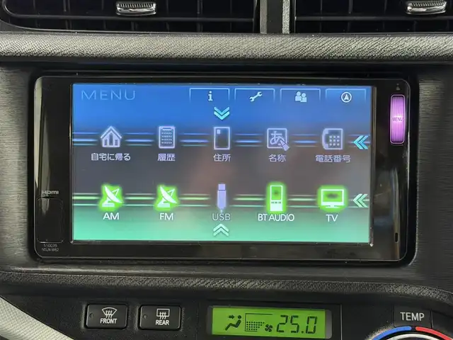 トヨタ アクア S 大阪府 2014(平26)年 5.8万km ブラックマイカ 純正ナビTV バックカメラ オートライト ヘッドライトウォッシャー スマートキー プッシュスタート 前後ドライブレコーダー ETC
