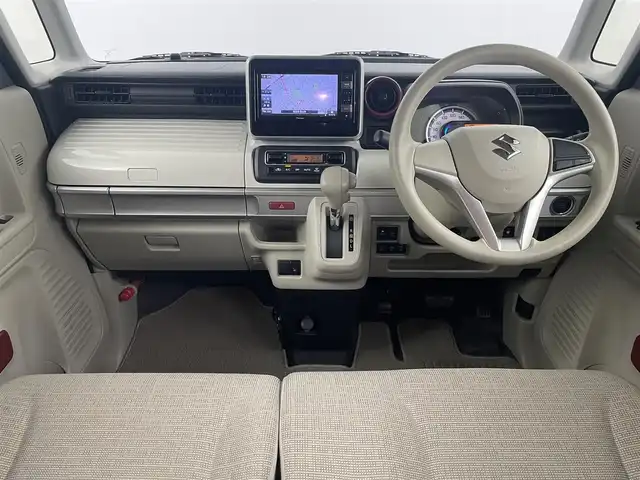 スズキ スペーシア HYBRID X 埼玉県 2018(平30)年 3.2万km オフブルーM 純正ナビ/　AM/FM/CD/DVD/BT/バックカメラ/ETC/ドライブレコーダー/両側パワースライドドア/シートヒーター/衝突軽減システム/レーンキープアシスト/オートライト/コーナーセンサー/プッシュスタート/アイドリングストップ/純正フロアマット/ロールサンシェード/ドアバイザー