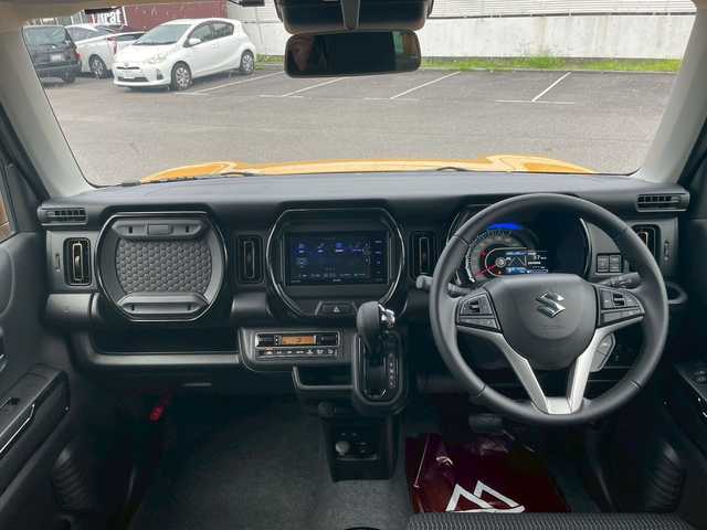 スズキ ハスラー HYBRID X 宮崎県 2024(令6)年 0.1千km アクティブイエロー/ガンメタリック2トーン ガンメタリック2トーン　/社外SDナビ（フルセグ・CD・DVD・Bluetooth）　/ドラレコ　/シートヒーター　/アダプティブクルーズコントロール　/衝突被害軽減ブレーキ　/横滑り防止　/レーンキープ/純正AW15インチ/フォグランプ/AAC/LED　