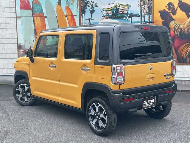 スズキ ハスラー HYBRID X 宮崎県 2024(令6)年 0.1千km アクティブイエロー/ガンメタリック2トーン ガンメタリック2トーン　/社外SDナビ（フルセグ・CD・DVD・Bluetooth）　/ドラレコ　/シートヒーター　/アダプティブクルーズコントロール　/衝突被害軽減ブレーキ　/横滑り防止　/レーンキープ/純正AW15インチ/フォグランプ/AAC/LED　