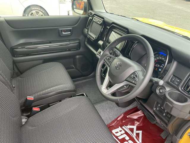 スズキ ハスラー HYBRID X 宮崎県 2024(令6)年 0.1千km アクティブイエロー/ガンメタリック2トーン ガンメタリック2トーン　/社外SDナビ（フルセグ・CD・DVD・Bluetooth）　/ドラレコ　/シートヒーター　/アダプティブクルーズコントロール　/衝突被害軽減ブレーキ　/横滑り防止　/レーンキープ/純正AW15インチ/フォグランプ/AAC/LED　