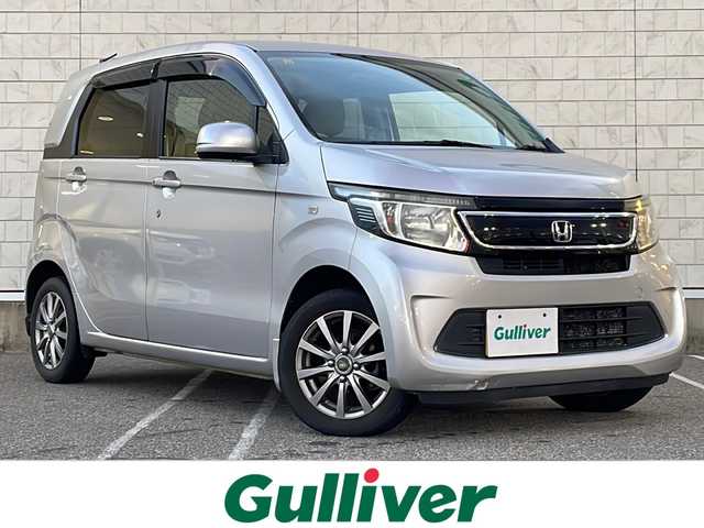 ホンダ Ｎ ＷＧＮ G 新潟県 2014(平26)年 9.5万km カトラリーシルバーM ワンオーナー/4WD/純正オーディオ/(AM/FM/CD/AUX)/アイドリングストップ/ハロゲンヘッドライト/純正フロアマット/ドアバイザー/電格ミラー/横滑り防止/プッシュスタート/スマートキー