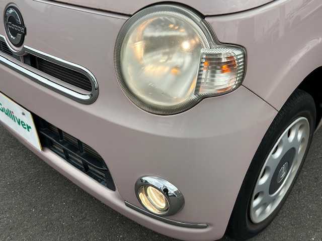 ダイハツ ミラ ココア プラスX 静岡県 2013(平25)年 5.1万km ムースピンクパール ワンオーナー/パワーステアリング/パワーウィンドウ/アイドリングストップ/リモコンキー/オートエアコン/社外ナビ（BT/フルセグTV）/ベンチシート/ルーフレール/ABS/Wエアバック/保証書/取扱説明書