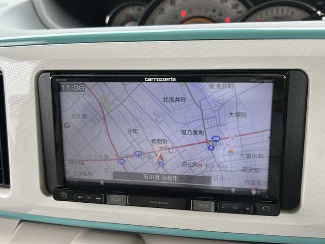 ダイハツ ムーヴ キャンバス G メイクアップ SA Ⅲ 石川県 2018(平30)年 6.9万km パールホワイトⅢ/ファインミントメタリック 2トーン 社外ナビ（AVIC-RZ801）　/　　・フルセグ・CD・DVD・Bluetooth/バックカメラ　/パワースライドドア　/ＥＴＣ/スマアシIII　/ＬＥＤヘッドライト　/ＬＥＤフォグランプ　/スマートキー　/プッシュスタート　/フロアマット/ドアバイザー