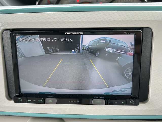 ダイハツ ムーヴ キャンバス G メイクアップ SA Ⅲ 石川県 2018(平30)年 6.9万km パールホワイトⅢ/ファインミントメタリック 2トーン 社外ナビ（AVIC-RZ801）　/　　・フルセグ・CD・DVD・Bluetooth/バックカメラ　/パワースライドドア　/ＥＴＣ/スマアシIII　/ＬＥＤヘッドライト　/ＬＥＤフォグランプ　/スマートキー　/プッシュスタート　/フロアマット/ドアバイザー