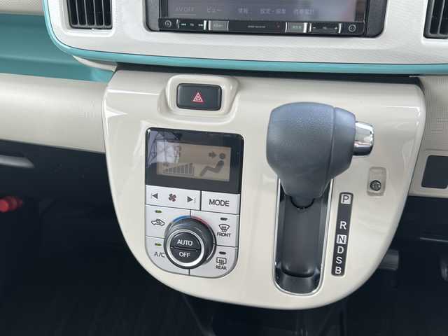 ダイハツ ムーヴ キャンバス G メイクアップ SA Ⅲ 石川県 2018(平30)年 6.9万km パールホワイトⅢ/ファインミントメタリック 2トーン 社外ナビ（AVIC-RZ801）　/　　・フルセグ・CD・DVD・Bluetooth/バックカメラ　/パワースライドドア　/ＥＴＣ/スマアシIII　/ＬＥＤヘッドライト　/ＬＥＤフォグランプ　/スマートキー　/プッシュスタート　/フロアマット/ドアバイザー