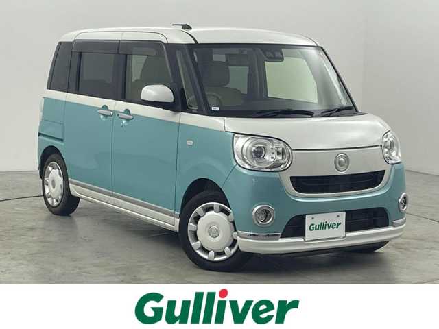 ダイハツ ムーヴ キャンバス G メイクアップ SA Ⅲ 福岡県 2018(平30)年 6.9万km パールホワイトⅢ/ファインミントメタリック 2トーン 社外ナビ／フルセグＴＶ　/バックカメラ　/ＥＴＣ　/スマートアシストIII　/コーナーセンサー　/衝突被害軽減ブレーキ　/横滑り防止装置　/アイドリングストップ　/両側電動スライドドア　/電動格納式ドアミラー　/ＬＥＤヘッドライト