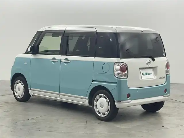 ダイハツ ムーヴ キャンバス G メイクアップ SA Ⅲ 福岡県 2018(平30)年 6.9万km パールホワイトⅢ/ファインミントメタリック 2トーン 社外ナビ／フルセグＴＶ　/バックカメラ　/ＥＴＣ　/スマートアシストIII　/コーナーセンサー　/衝突被害軽減ブレーキ　/横滑り防止装置　/アイドリングストップ　/両側電動スライドドア　/電動格納式ドアミラー　/ＬＥＤヘッドライト