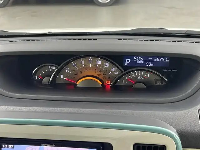 ダイハツ ムーヴ キャンバス G メイクアップ SA Ⅲ 福岡県 2018(平30)年 6.9万km パールホワイトⅢ/ファインミントメタリック 2トーン 社外ナビ／フルセグＴＶ　/バックカメラ　/ＥＴＣ　/スマートアシストIII　/コーナーセンサー　/衝突被害軽減ブレーキ　/横滑り防止装置　/アイドリングストップ　/両側電動スライドドア　/電動格納式ドアミラー　/ＬＥＤヘッドライト