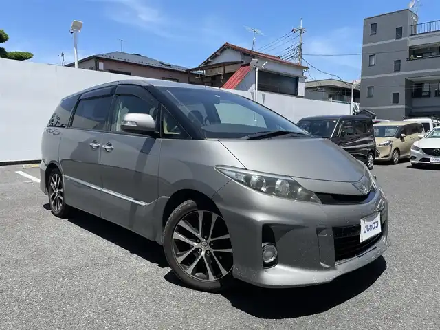 トヨタ エスティマ アエラス プレミアムエディション 埼玉県 2013(平25)年 13.4万km アイスチタニウムマイカメタリック (株)IDOMが運営する【じしゃロン鳩ヶ谷店】の自社ローン専用車両になりますこちらは現金またはオートローンご利用時の価格です。自社ローンご希望の方は別途その旨お申付け下さい/純正ナビ/フルセグTV/・AM/FM/CD/DVD/BT/SD/バックカメラ/クルーズコントロール/両側パワースライドドア/ドライブレコーダー/パワーシート/ハーフレザーシート/オートライト/フロントフォグランプ/オートエアコン/純正フロアマット