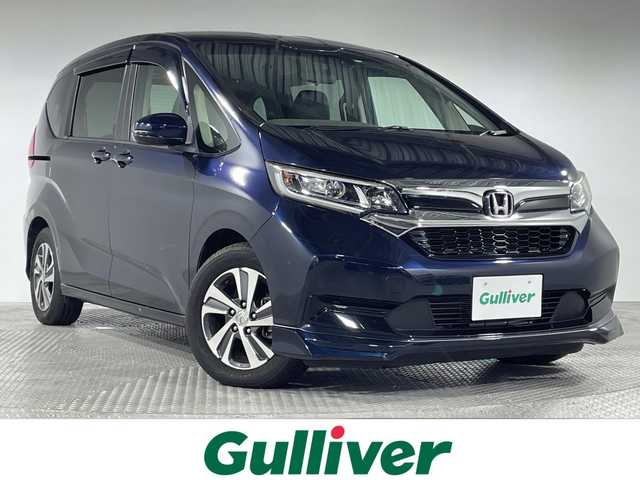 ホンダ フリード＋ 神奈川県 2019(令1)年 3.6万km ミッドナイトブルービームM ハーフレザー調シート/前席シートヒーター/純正７インチメモリーナビ【VXM-204VFi】/(CD/DVD/Bluetooth/フルセグ)/バックカメラ/両側パワースライドドア/純正前後ドライブレコーダー/ビルトインETC/フロントエアロ/LEDヘッドライト/アダプティブクルーズコントロール/レーンキープアシスト/衝突軽減ブレーキ/ドアバイザー/フロアマット/スマートキー/スペアキー×１本