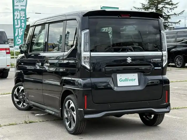 スズキ スペーシア カスタム HYBRID XS ターボ 道南・函館 2024(令6)年 0.2万km ブルーイッシュブラックパール3 ・衝突被害軽減ブレーキ/・レーダークルーズコントロール/・レーンキープアシスト/・前後コーナーセンサー/・オートマチックハイビーム/・オートライト/・横滑り防止装置/・オットマン/・前席シートヒーター/・ヘッドアップディスプレイ/・ステアリングヒーター/・パドルシフト/・マニュアルレベリング