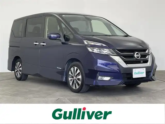 日産 セレナ ハイウェイスター Vセレクション 大分県 2017(平29)年 3.8万km アズライトブルー 純正ナビ/（フルセグ/Bluetooth/CD/DVD)/バックカメラ/クルーズコントロール/ETC/両側パワースライドドア/ステアリングスイッチ/シートバックテーブル/プッシュスタート/スマートキー/オートライト/電動格納ミラー/LEDヘッドライト/純正フロアマット/純正16インチアルミホイール