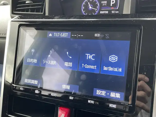 トヨタ ルーミー カスタムG－T 滋賀県 2020(令2)年 2.5万km パールホワイトⅢ 純正9インチナビ/【Bluetooth/CD/DVD/フルセグTV】/両側パワースライドドア/全方位カメラ/クルーズコントロール/クリアランスソナー/レーンディパーチャーアラート/衝突軽減ブレーキ/LEDヘッドライト/オートライト/オートマチックハイビーム/D/Nシートヒーター/ビルトインETC2.0/前後ドライブレコーダー/プッシュスタート/スマートキー/ステアリングリモコン
