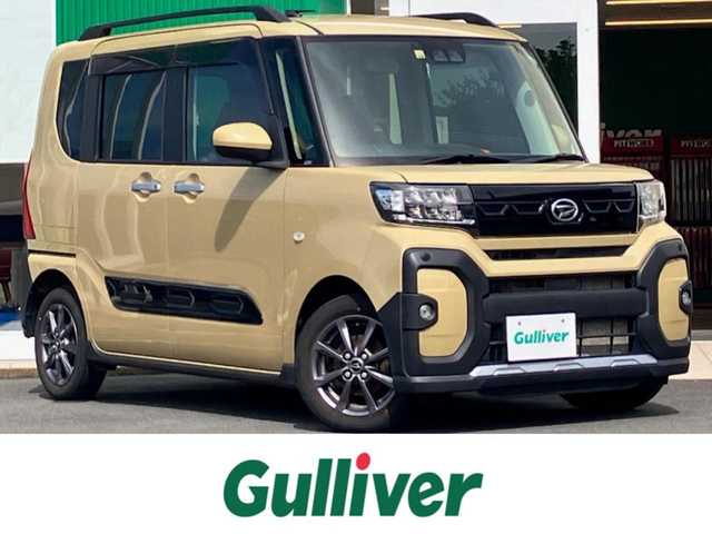 ダイハツ タント ファンクロス 静岡県 2022(令4)年 3.9万km ベージュ 純正ナビ(CD/DVD/BT/フルセグ)/バックカメラ/D席N席シートヒーター/両側パワースライドドア/ETC/エンジンスタートボタン/パワーステアリング/パワーウィンドウ/取扱説明書/アイドリングストップ/スマートキー/スペアキー１本/オートエアコン/USB入力端子/ベンチシート/純正フロアマット/布シート/ルーフレール/純正アルミホイール/ABS/横滑り防止装置/コーナーセンサー前後/レーンキープアシスト/盗難防止装置/オートライト/LEDヘッドライト/W+サイドエアバック/カーテンエアバック/衝突軽減システム