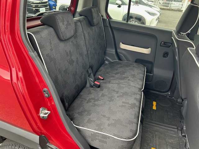 スズキ ハスラー J 茨城県 2019(令1)年 0.7万km フェニックスレッドパール/ホワイト2トーンルーフ 社外7型ナビ/アラウンドビューモニター/ビルトインETC/ドライブレコーダー前後/シートヒーター/衝突軽減システム/横滑り防止装置/レーン逸脱警報/オートライト/USB入力端子/アイドリングストップ/スマートキー