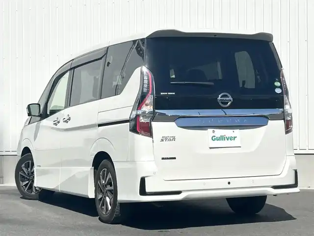 日産 セレナ ハイウェイスター V 群馬県 2020(令2)年 1.4万km ブリリアントホワイトパール 純正9インチナビ/（CD/DVD/SD/MSV/BluetoothAudio）/プロパイロット/フリップダウンモニター/両側パワースライドドア/アラウンドビューモニター/コーナーセンサー/ブラインドスポットモニター/セーフティーパック/エマージェンシーブレーキ/デジタルインナーミラー/純正前後ドラレコ/純正フロアマット/純正アルミ/ドアバイザー/ロールサンシェード/オートブレーキホールド/アイドリングストップ/ステアリングスイッチ/LEDヘッドライト/ビルトインETC/スマートキー/オートライト/ECOモード/USB端子/取扱説明書