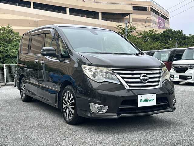 日産 セレナ ハイウェイスター Sハイブリッド 沖縄県 2014(平26)年 13.3万km タイガーアイブラウン