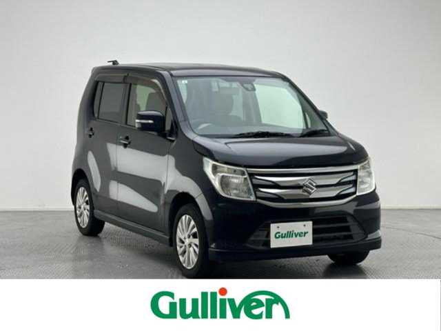 スズキ ワゴンＲ FZ 兵庫県 2015(平27)年 12.3万km ブルーイッシュブラックパール3 社外ナビ(Bluetooth/CD/DVD/フルセグTV）/バックカメラ/ETC/シートヒーター/衝突軽減ブレーキ/プッシュスタート/スペアキー/アイドリングストップ/ドアバイザー/純正アルミホイール/オートライト