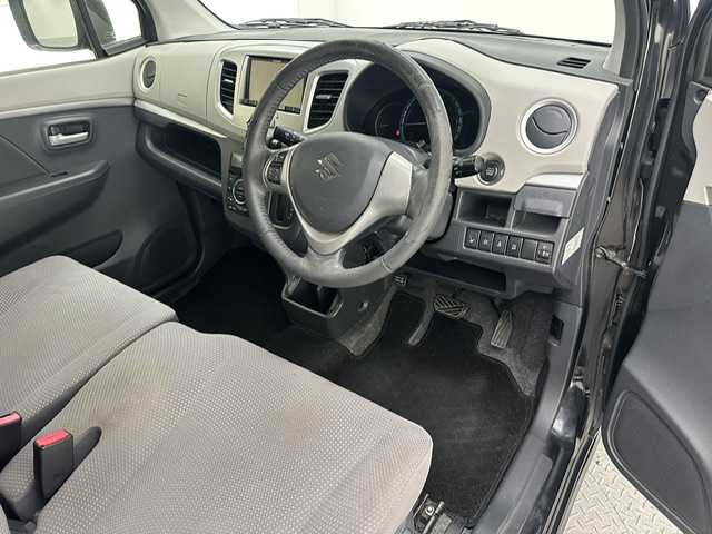 スズキ ワゴンＲ FZ 兵庫県 2015(平27)年 12.3万km ブルーイッシュブラックパール3 社外ナビ(Bluetooth/CD/DVD/フルセグTV）/バックカメラ/ETC/シートヒーター/衝突軽減ブレーキ/プッシュスタート/スペアキー/アイドリングストップ/ドアバイザー/純正アルミホイール/オートライト