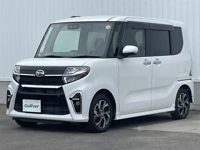 ダイハツ タント カスタム X セレクション 愛媛県 2020(令2)年 2.8万km シャイニングホワイトパール 両側パワースライドドア/純正メモリーナビ(Bluetooth/CD/DVD)/フルセグテレビ/アイドリングストップ/レーンキープアシスト/前後コーナーセンサー/ドライブレコーダー/LEDヘッドライト/オートライト/フロアマット/シートヒーター/純正ドアバイザー/純正アルミホイール/横滑り防止装置/衝突軽減システム/カーテンエアバッグ/スマートキー/プッシュスタート/ABS