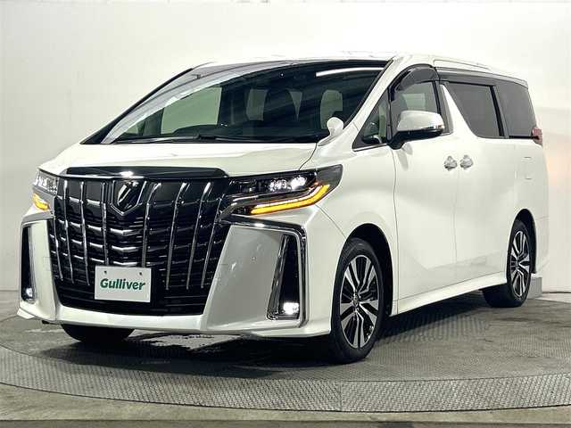 トヨタ アルファード S Cパッケージ 大阪府 2023(令5)年 1.8万km ホワイトパールクリスタルシャイン 純正ナビTV バックカメラ 三眼LED 黒革シート パワーシート/ヒーター/エアコン 電動リアゲート ハンドルヒーター 衝突軽減 レーダークルコン クリアランスソナー 100V電源 ドラレコ