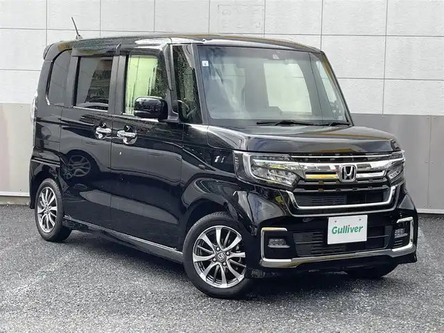 ホンダ Ｎ ＢＯＸ カスタム L 東京都 2021(令3)年 2万km クリスタルブラックパール 純正ナビ/　フルセグＴＶ/DVD/CD/Bluetooth/バックカメラ/両側パワースライドドア/衝突軽減ブレーキ/誤発進抑制/アダプティブクルーズコントロール/前後ドライブレコーダー/車線維持支援システム/LEDヘッドライト/フォグランプ/オートライト/オートハイビーム/純正14インチアルミホイール/シートヒーター/プッシュスタート/スマートキー/電動格納ミラー/ウインカーミラー/フロアマット/ドアバイザー/取扱説明書/スペアキー