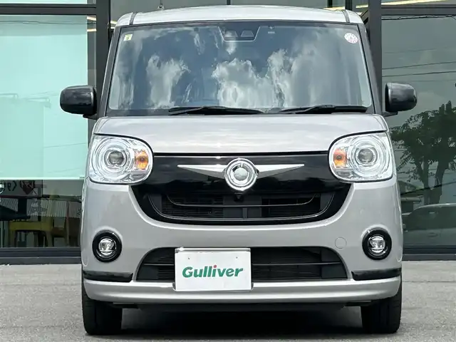 ダイハツ ムーヴ キャンバス G ブラックアクセント リミテッド SAⅢ 愛媛県 2020(令2)年 4.5万km グレーマイカM ワンオーナー/純正9インチナビ(フルセグTV/DVD/Bluetooth/HDMI)/全周囲カメラ/両側パワースライドドア/ETC/ナビ連動型ドライブレコーダー/レーンキープアシスト/横滑り防止装置/盗難防止装置/レーンキープアシスト/オートライト/オートマチックハイビーム/LEDヘッドライト/フォグランプ/コーナーセンサー/サイドエアバッグ/純正フロアマット/純正ドアバイザー/衝突軽減システム/スマートキー/ABS