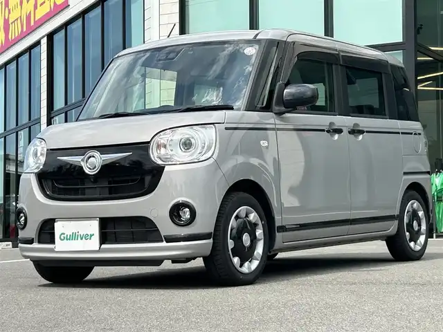 ダイハツ ムーヴ キャンバス G ブラックアクセント リミテッド SAⅢ 愛媛県 2020(令2)年 4.5万km グレーマイカM ワンオーナー/純正9インチナビ(フルセグTV/DVD/Bluetooth/HDMI)/全周囲カメラ/両側パワースライドドア/ETC/ナビ連動型ドライブレコーダー/レーンキープアシスト/横滑り防止装置/盗難防止装置/レーンキープアシスト/オートライト/オートマチックハイビーム/LEDヘッドライト/フォグランプ/コーナーセンサー/サイドエアバッグ/純正フロアマット/純正ドアバイザー/衝突軽減システム/スマートキー/ABS