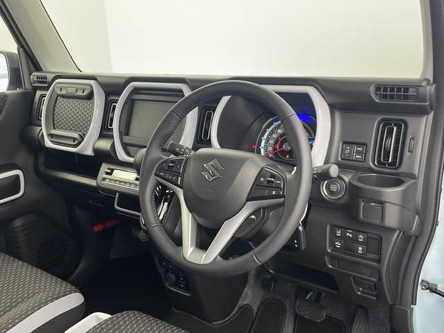 スズキ ハスラー HYBRID X 栃木県 2024(令6)年 0.3万km オフブルーM スズキセーフティサポート/・衝突軽減システム/・パーキングサポートセンサー/・レーダークルーズコントロール/・車線逸脱防止/・横滑り防止/・標識認識/前席シートヒーター/ステアリングスイッチ/電動格納ミラー/ドアミラーウインカー/LEDヘッドライト/サイドエアバック/純正アルミホイール/プッシュスタート/スマートキー