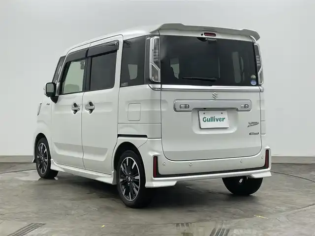 スズキ スペーシア カスタム HYBRID XS 岡山県 2020(令2)年 5.6万km ピュアホワイトP ８インチナビ/【Bluetooth/フルセグTV/CD/DVD】/型番：AVIC-RLS901II/全方位カメラ/両側パワースライドドア/ドライブレコーダー（前後）/運転席シートヒーター/追従型クルーズコントロール/オートハイビーム/LEDヘッドライト/ビルトインETC/衝突軽減ブレーキシステム