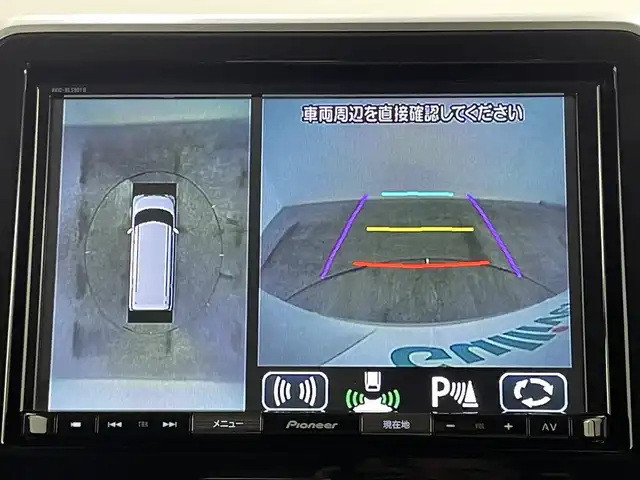 スズキ スペーシア カスタム HYBRID XS 岡山県 2020(令2)年 5.6万km ピュアホワイトP ８インチナビ/【Bluetooth/フルセグTV/CD/DVD】/型番：AVIC-RLS901II/全方位カメラ/両側パワースライドドア/ドライブレコーダー（前後）/運転席シートヒーター/追従型クルーズコントロール/オートハイビーム/LEDヘッドライト/ビルトインETC/衝突軽減ブレーキシステム