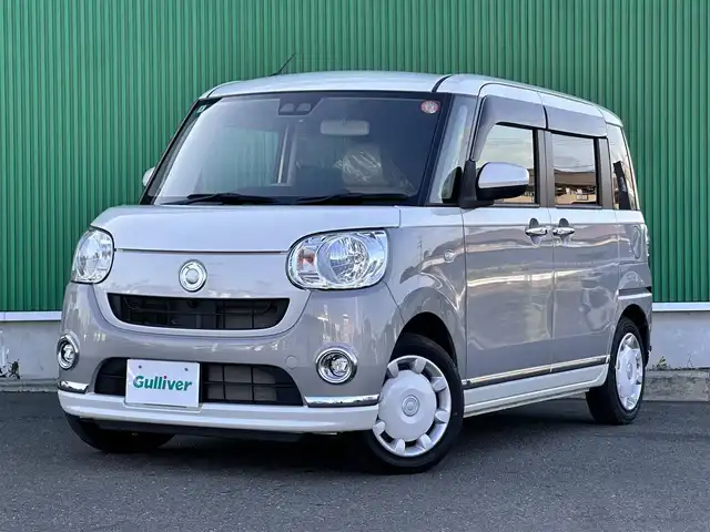 ダイハツ ムーヴ キャンバス X メイクアップ リミテッド SAⅢ 宮城県 2022(令4)年 2.7万km パールホワイトⅢ/スムースグレーマイカメタリック 2トーン スマートアシスト3/・衝突回避支援ブレーキ機能/・衝突警報機能/・車線逸脱警報機能/・誤発進抑制制御機能/・先行車発進お知らせ機能/・オートハイビーム/純正ナビ（NMZK-W70D）/・CD/DVD/・Bluetooth/・フルセグTV/パノラマモニター/両側パワースライドドア/ステアリングスイッチ/フォグランプ/オートライト/スマートキー＆プッシュスタート/スペアキー/電動格納ミラー/W/サイドエアバッグ