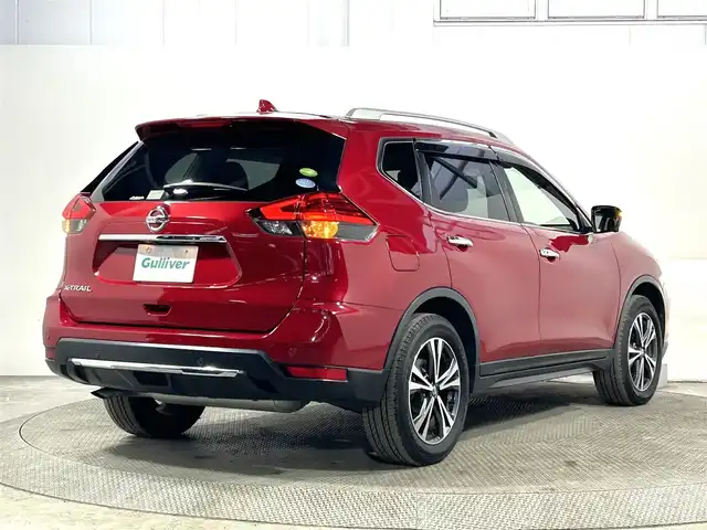 日産 エクストレイル 20X 大阪府 2017(平29)年 4.9万km ガーネットレッド プロパイロット 黒革シート 純正ナビ(フルセグ/DVD再生/Bluetooth) 衝突軽減 360カメラ ETC デジタルインナーミラー BSM 電動リアゲート クリアランスソナー オートライト