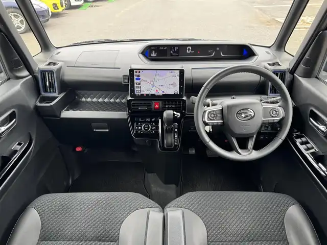 ダイハツ タント カスタム RS 千葉県 2021(令3)年 1.7万km ブラックマイカメタリック ワンオーナー車/スマートアシスト/レーダークルーズコントロール/レーンアシストキープ/パーキングアシスト/コーナーセンサー/純正メモリーナビ/全方位＆バッグカメラ/フルセグTV/Bluetooth/両側パワースライドドア/ドライブレコーダー/ハーフレザー/シートヒーター/LEDヘッドライト/ETC/純正フロアマット/純正15インチAW/スマートキー/スペアキー/保証書・取説