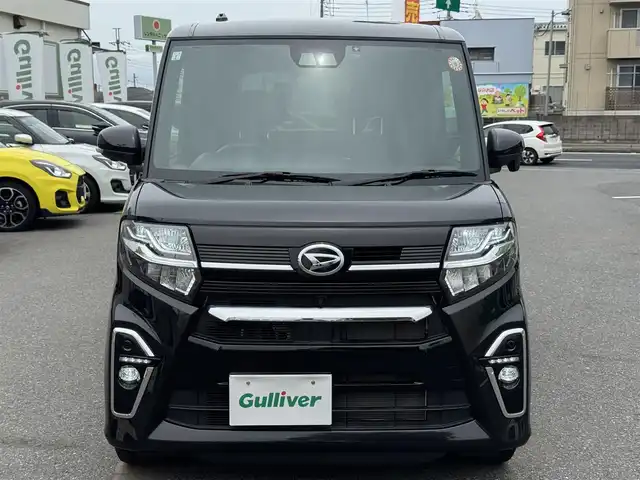 ダイハツ タント カスタム RS 千葉県 2021(令3)年 1.7万km ブラックマイカメタリック ワンオーナー車/スマートアシスト/レーダークルーズコントロール/レーンアシストキープ/パーキングアシスト/コーナーセンサー/純正メモリーナビ/全方位＆バッグカメラ/フルセグTV/Bluetooth/両側パワースライドドア/ドライブレコーダー/ハーフレザー/シートヒーター/LEDヘッドライト/ETC/純正フロアマット/純正15インチAW/スマートキー/スペアキー/保証書・取説