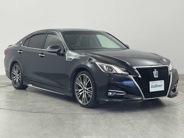 トヨタ クラウン ハイブリッド アスリートS 群馬県 2015(平27)年 10.1万km プレシャスブラックパール 純正１０型メモリナビ　ハンドルヒータ　シートベンチレーション　バックカメラ　ビルトインＥＴＣ　フルセグテレビ　クルーズコントロール　オートライト　ＬＥＤヘッドライト　パワーシート　バニティミラー　禁煙