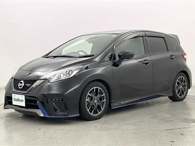 日産 ノート e－パワーニスモ S 宮城県 2019(平31)年 4.6万km スーパーブラック 追従型クルーズコントロール/エマージェンシーブレーキ/レーンキープアシスト/純正7インチナビ/（BT.SD.CD.DVD.USB.ipod）/アラウンドビューモニター/フルセグテレビ/インテリジェントデジタルインナーミラー/ビルトインETC/純正ドライブレコーダー（F）/革巻きステアリング/ステアリングスイッチ/プッシュスタート/スマートキー/純正フロアマット/純正16インチAW/純正ドアバイザー/LEDヘッドライト/LEDフォグランプ/コーナーセンサー/オートライト