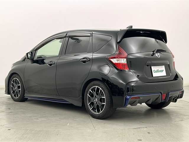 日産 ノート e－パワーニスモ S 宮城県 2019(平31)年 4.6万km スーパーブラック 追従型クルーズコントロール/エマージェンシーブレーキ/レーンキープアシスト/純正7インチナビ/（BT.SD.CD.DVD.USB.ipod）/アラウンドビューモニター/フルセグテレビ/インテリジェントデジタルインナーミラー/ビルトインETC/純正ドライブレコーダー（F）/革巻きステアリング/ステアリングスイッチ/プッシュスタート/スマートキー/純正フロアマット/純正16インチAW/純正ドアバイザー/LEDヘッドライト/LEDフォグランプ/コーナーセンサー/オートライト