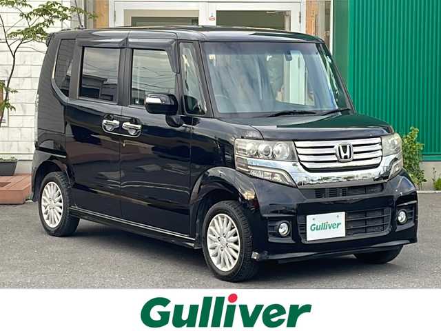 ホンダ Ｎ ＢＯＸ カスタム G Lパッケージ 青森県 2012(平24)年 9.4万km クリスタルブラックパール 4WD/純正9インチメモリナビ・ワンセグTV/CD・DVD・SD・USB/バックカメラ/片側パワースライドドア/純正ドライブレコーダー/横滑り防止装置/HIDヘッドライト/フォグライト/モデューロ14インチアルミ/スマートキー/スペアキー/純正フロアマット