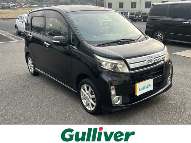 ダイハツ ムーヴ カスタム X LTD SA 福岡県 2013(平25)年 15.9万km ブラックマイカメタリック 純正SDナビ/（AM/FM/CD/ワンセグTV）/プッシュスタートボタン/スマートキー/スペアキー有/純正14インチアルミホイール/ベンチシート/キセノンヘッドライト/オートライト/ドアバイザー