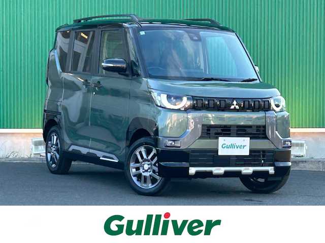三菱 デリカミニ T プレミアム 宮城県 2024(令6)年 0.1千km 緑Ⅱ 2トーンカラー/＝＝＝/4WD/マイパイロット（レーダークルーズコントロール/車線維持支援機能）/マルチアラウンドモニター/デジタルルームミラー/e-アシスト/・衝突被害軽減ブレーキシステム/・踏み間違い衝突防止アシスト/・車線逸脱警報システム/・車線逸脱防止支援システム/・オートマチックハイビーム/・ふらつき警報/・前方衝突予測警報/・標識検知システム/・先行車発進通知/前後コーナーセンサー/横滑り防止装置/トラクションコントロール/純正9型ディスプレイオーディオ/・Bluetooth/・AM/FM/・AppleCarPlay/AndroidAuto/ハンズフリーパワースライドドア（両側）/ハーフレザーシート/前席シートヒーター/ステアリングヒーター/革巻きステアリング/ステアリングスイッチ/電動パーキングブレーキ/ブレーキホールド/アダプティブLEDヘッドライト/フォグランプ/オートライト/スマートキー＆プッシュスタート/スペアキー1本/電動格納ミラー/ルーフレール/純正15インチAW/W/サイド/カーテンエアバッグ/保証書・取説